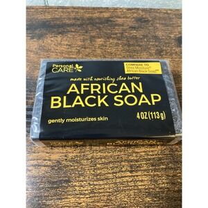 Personal Care African Black Soap With Shea Butter  4oz Bar New QUANTITY OF 1